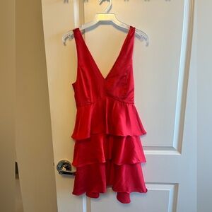 Red cocktail dress